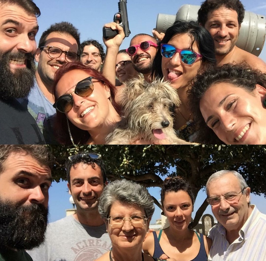 Dario, Noemi, Andrea, Nicola, Orietta, Germana, Daniele, Peppe (Scordia, 16 agosto 2016) / Carlo, Sara, Alessia, Vittorio (Scoglitti, 17-19 agosto 2016)